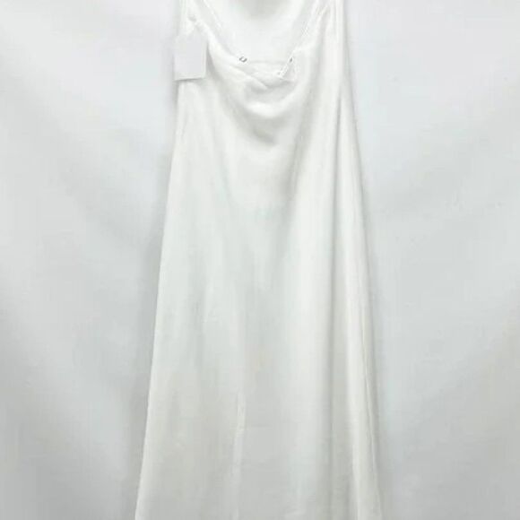 Show Me Your MuMu Verona Cowl Dress Medium Ivory Luxe Satin White NWT - Picture 5 of 10